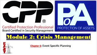 Module 2 - Chapter 6/6 – Event Specific Planning