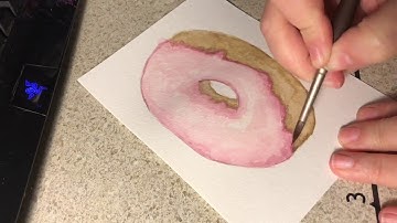 Watercolor Donut