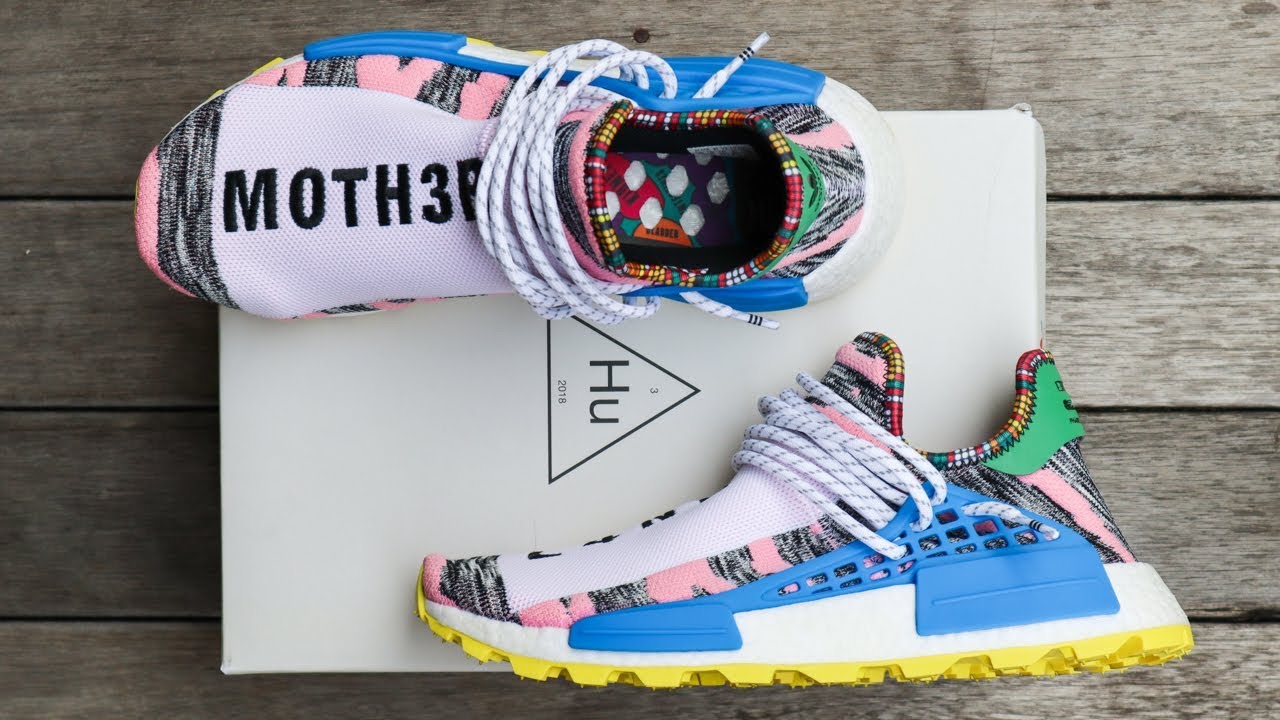 adidas nmd hu pharrell solar pack mother on feet