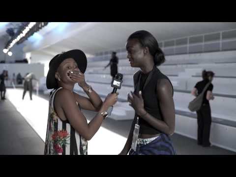 Nomuzi speaks to model Adau Mornyang