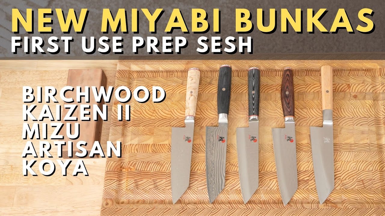 Новые ножи Miyabi BUNKA | Первое использование для подготовки продуктов | Березовая древесина, Ко...