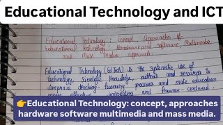 Educational Technology concept, approaches : hardware software multimedia and mass media approach
