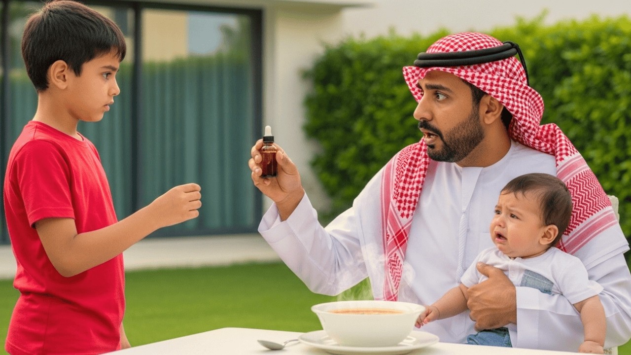 قال ابن الخادمة للأرمل الثري: 