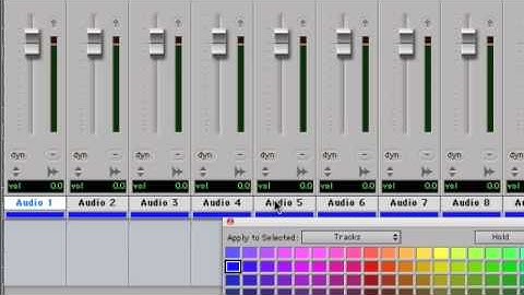 How to Color Tracks in Pro Tools 7.4 - Tutorial