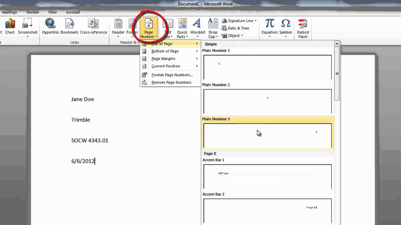 Adding a Header and Page Numbers in MLA Format in Word 27 (Windows)