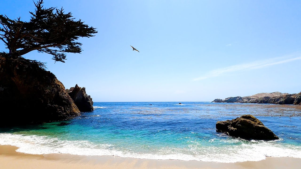 Mental Escape: 3 Hours of Peaceful California Beach Scenery (4K Video