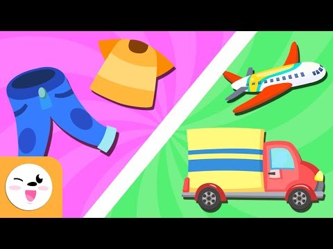⁣Fun Means of Transportation and Clothing for Kids - Learn English Vocabulary