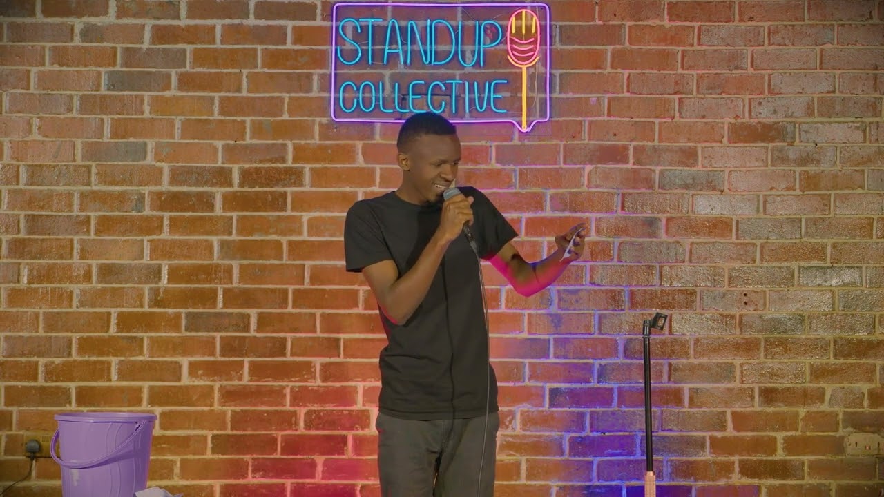 Jokes in a bucket live at the Nairobi laugh bar by Nathan Rerei. (August 2024)