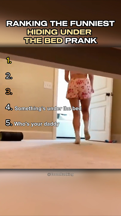 Ranking The Funniest HIDING UNDER THE BED Prank 😂 #shorts