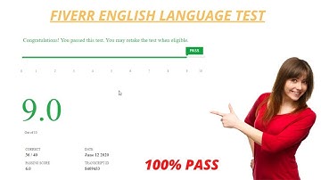 Fiverr English Language Test 2020 | Fiverr English Exam | Questions & Answers | 100% Success