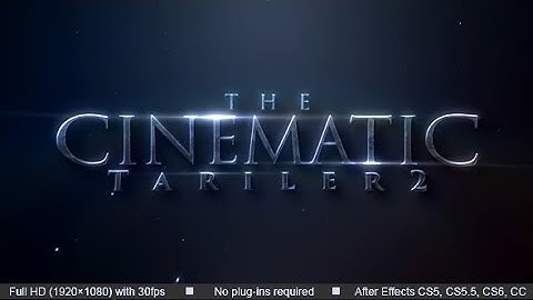 After Effects Template: The Cinematic Trailer V2