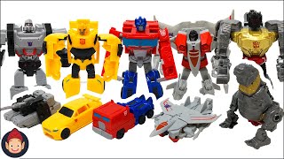 Transformers Toys - Optimus Prime Bumblebee Megatron Grimlock Starscream Unboxing 4 Inch Figures screenshot 2