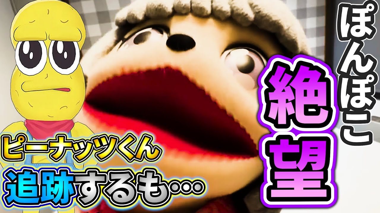 ピーナッツくんを追跡するも絶望しまくるぽんぽこ【ぽこピー切り抜き】