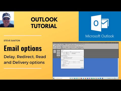 Email options in Microsoft Outlook.  Email options