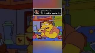 🍺🎨 Epic Barney Gumble Fan Art | The Simpsons Speed Art #Shorts 💛✨