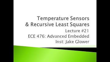 ECE 476.21 Temperature Sensors and Least Squares