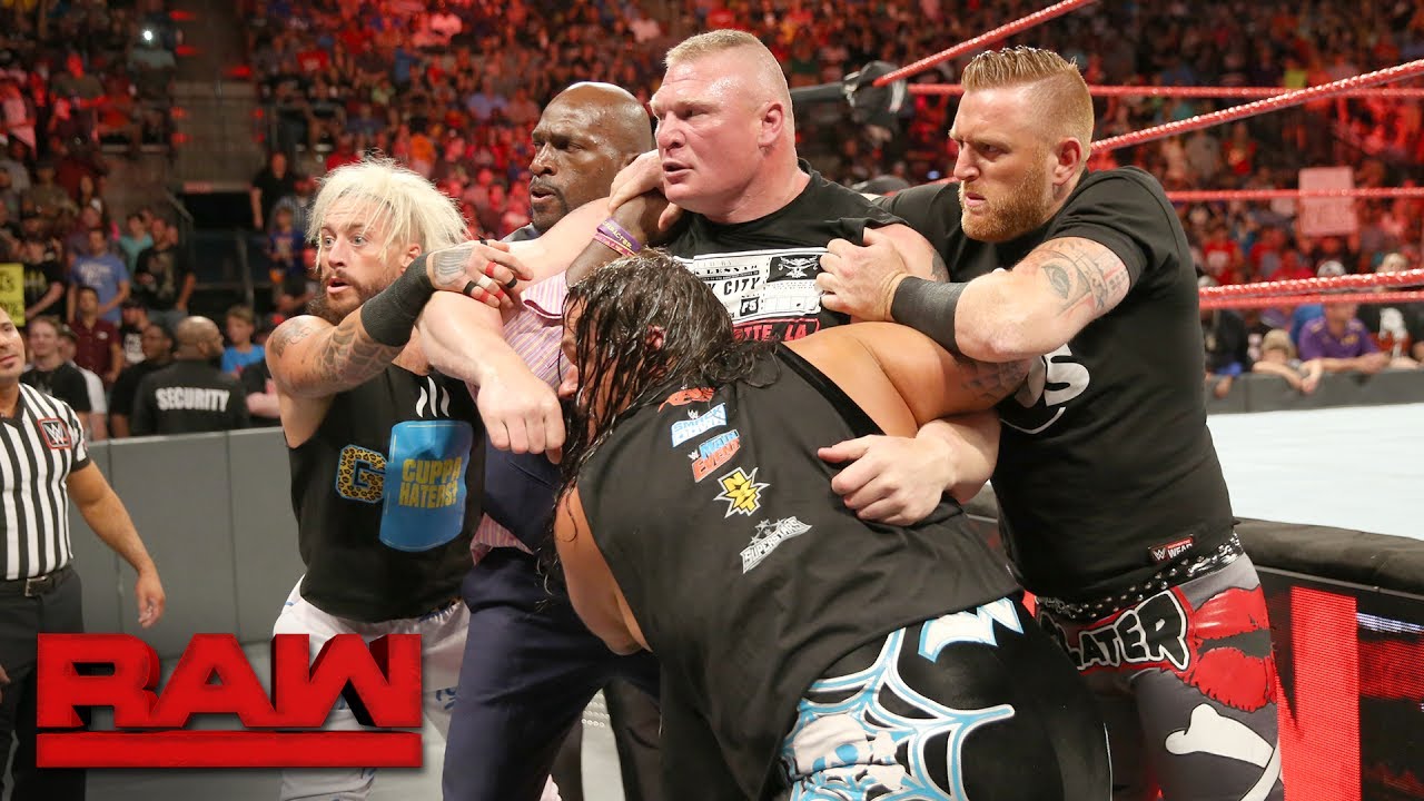 Brock Lesnar brawls with Samoa Joe: Raw, June 12, 2017
