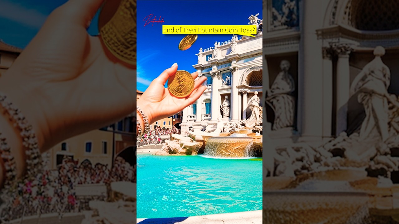 No More Coins at Trevi Fountain? Shocking New Rules Coming! #shorts #rome #travel