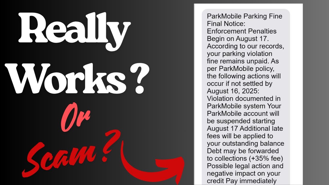 ParkMobile Final Notice Text Scam EXPOSED