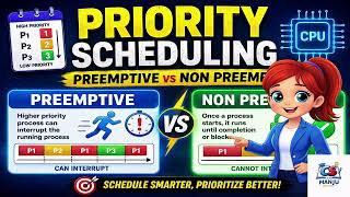 👉 Priority Scheduling 🔥 | Preemptive vs Non-Preemptive Explained 💯