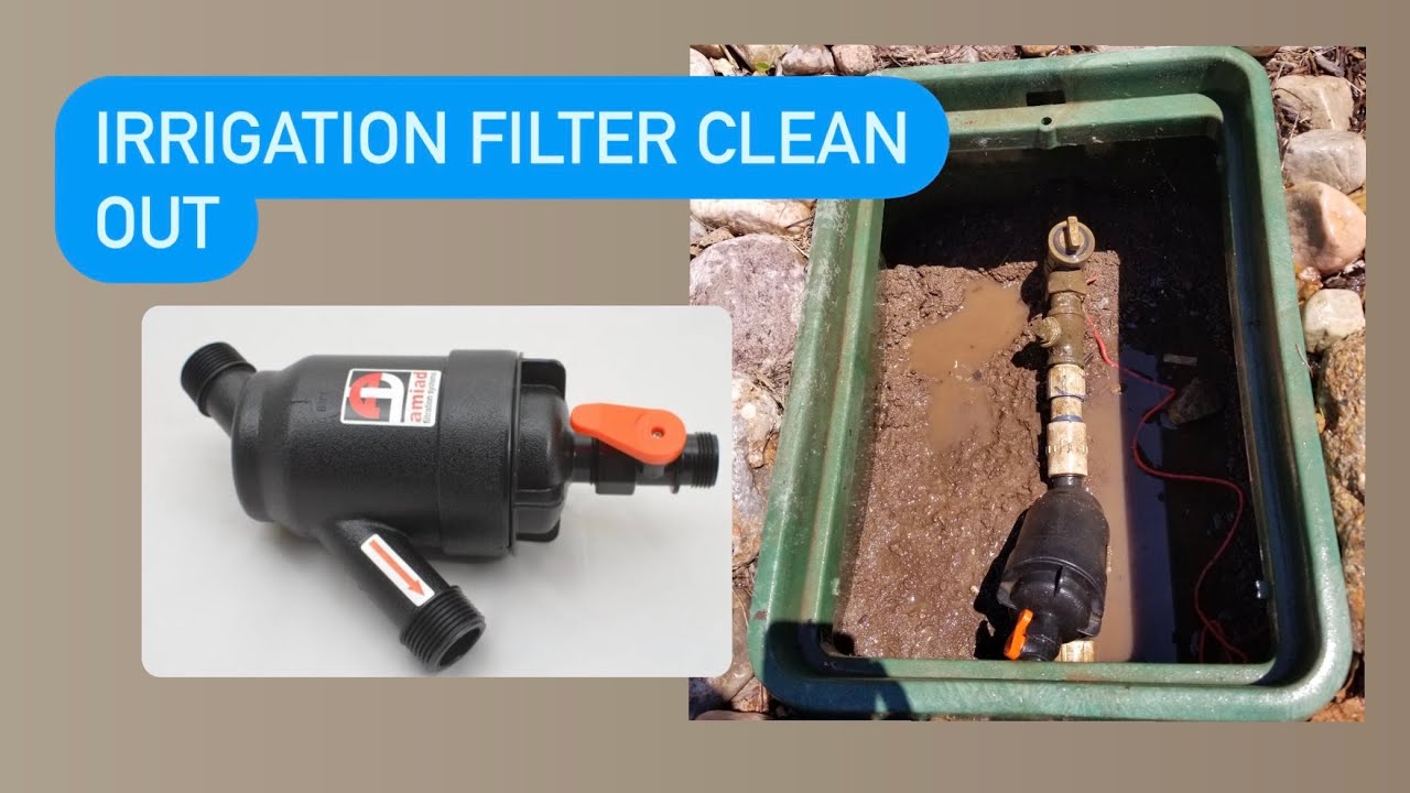 Clean out dirty irrigation mesh filter sprinklerrepair howto 