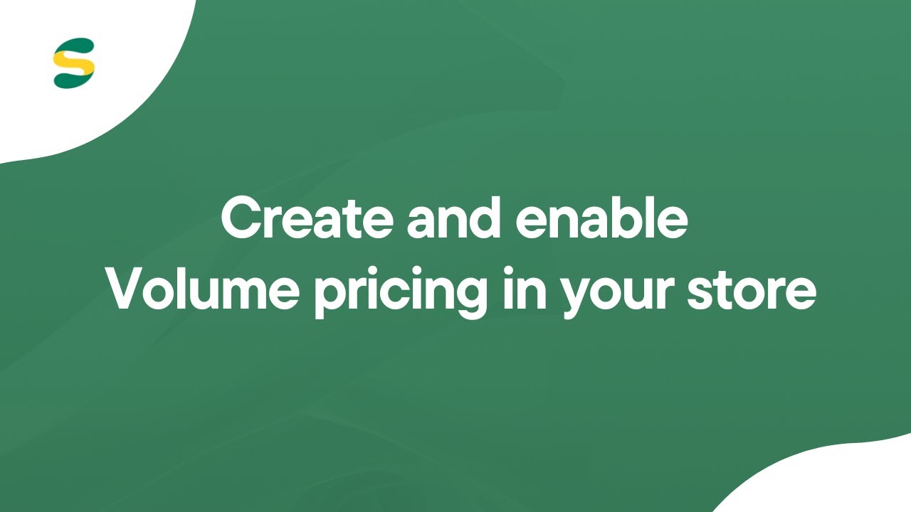Sami Wholesale Pricing, B2B: How to set up Volume pricing for your products.