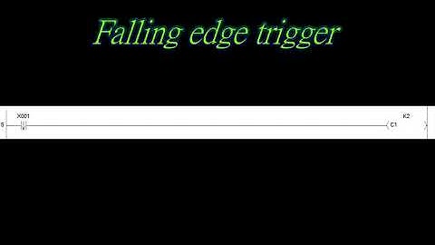 FX3U: rising edge trigger and falling edge trigger