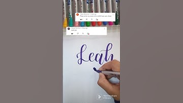 LEAH name lettering calligraphy #brushpens #leah #calligraphy