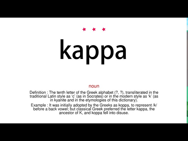 How to pronounce kappa - Today - YouTube