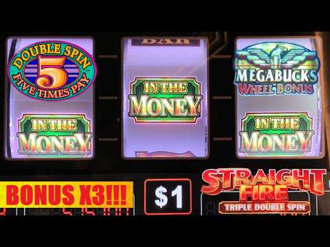 Bonus after Bonus on "In the Money Skill Stop" slots! MEGABUCKS + 5 Times Pay slots & more!
