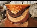 Papaya Resin Walnut bowl