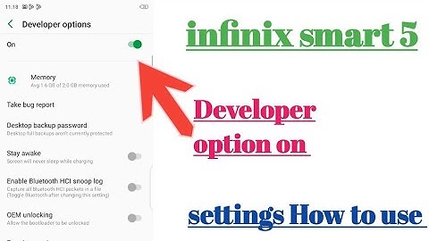 infinix smart 5 Developer option on settings features || how to use