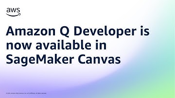 Amazon Q Developer is now available in SageMaker Canvas - Demo