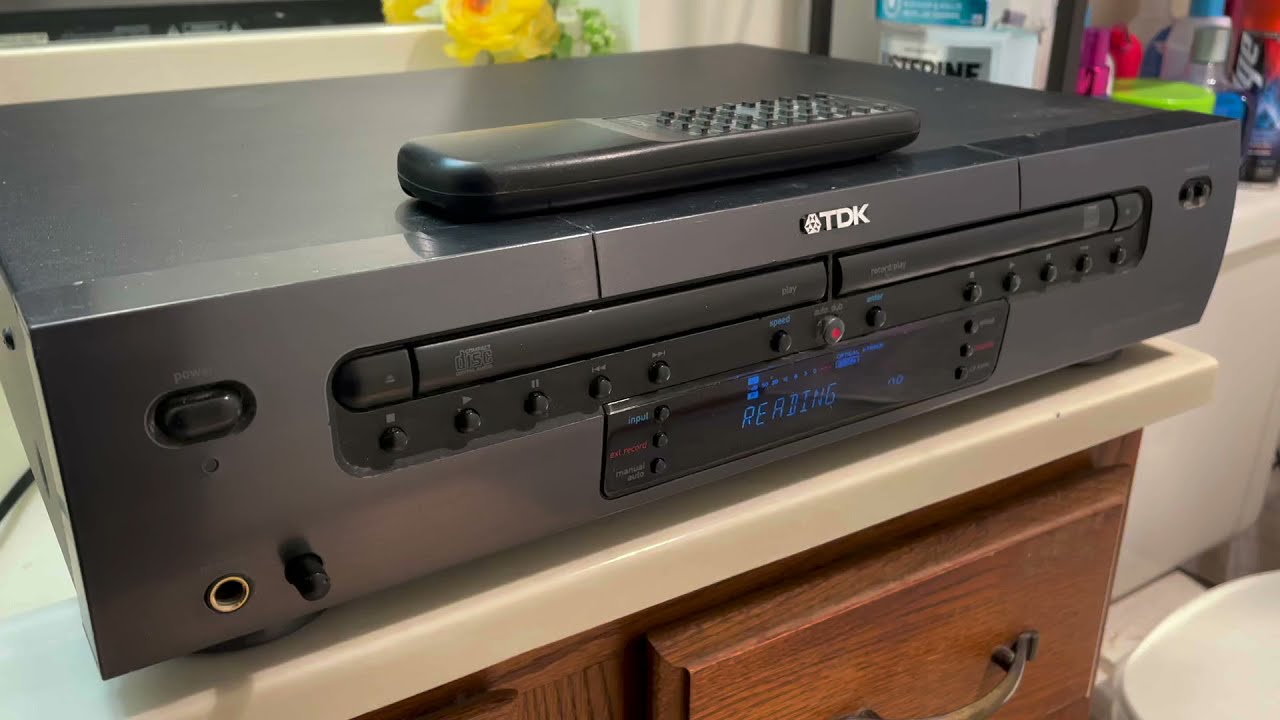 TDK DA5900 4x Digital Audio CD Recorder Dual Deck w/ Remote For Parts YouTube