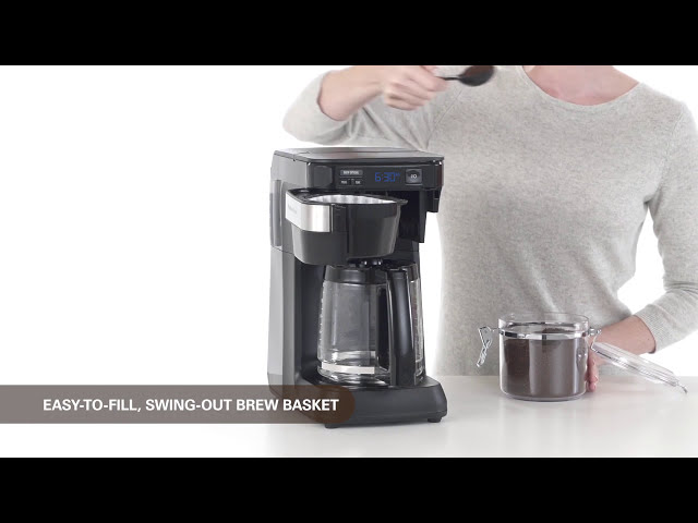 12 Cup Coffee Maker with Swing Out Basket, Programmable Coffee