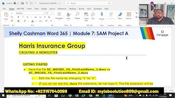 Shelly Cashman Word 365 | Module 7: SAM Project A | Harris Insurance Group | SC_WD365_7A | Word 365