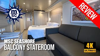 MSC Seashore Balcony Stateroom Review | @CruiseReport