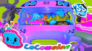 [1 HOUR LOOP] Wheels on the Bus 🎡 Fun Sound Variations &amp; Remix for Kids 🌟 Cocomelon Nursery Rhymes🎷