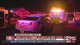 Man found stabbed, killed in west Tulsa early Sunday