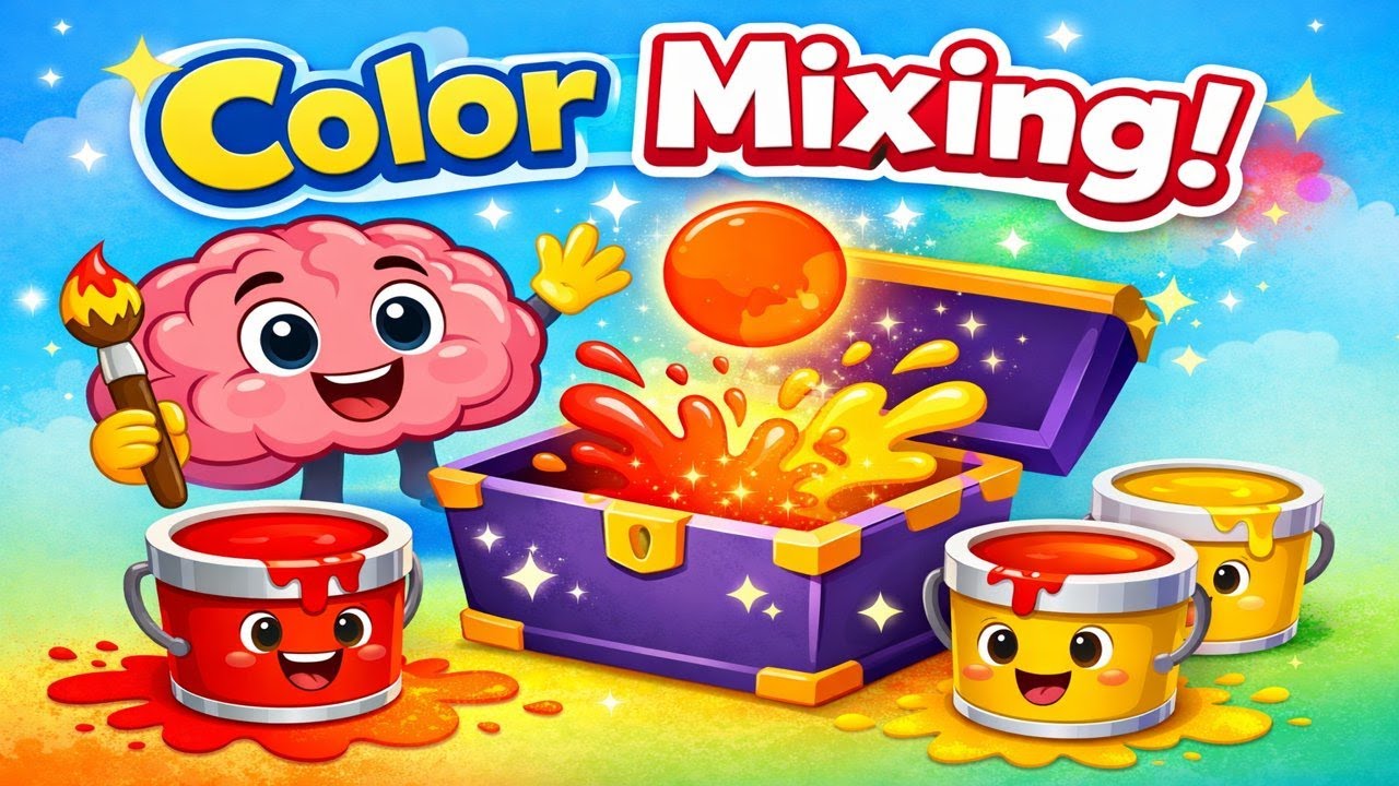 Color Mixing for Kids | Brain Stimulation & Learning Video | Age 2–6 | Brainy Buds World