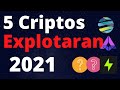 ✅Top 5 criptomonedas que explotaran en 2021🚀 🚀Mejores criptomonedas 2021