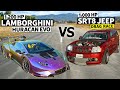 Alex Choi’s 1200hp Lamborghini Huracan vs Twin Turbo Hemi Jeep Drag Race!
