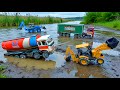 Tata Dumper BharatBenz Petrol Truck Riverside Accident Pulling Out Jcb 3dx? Jcb Tractor cartoon