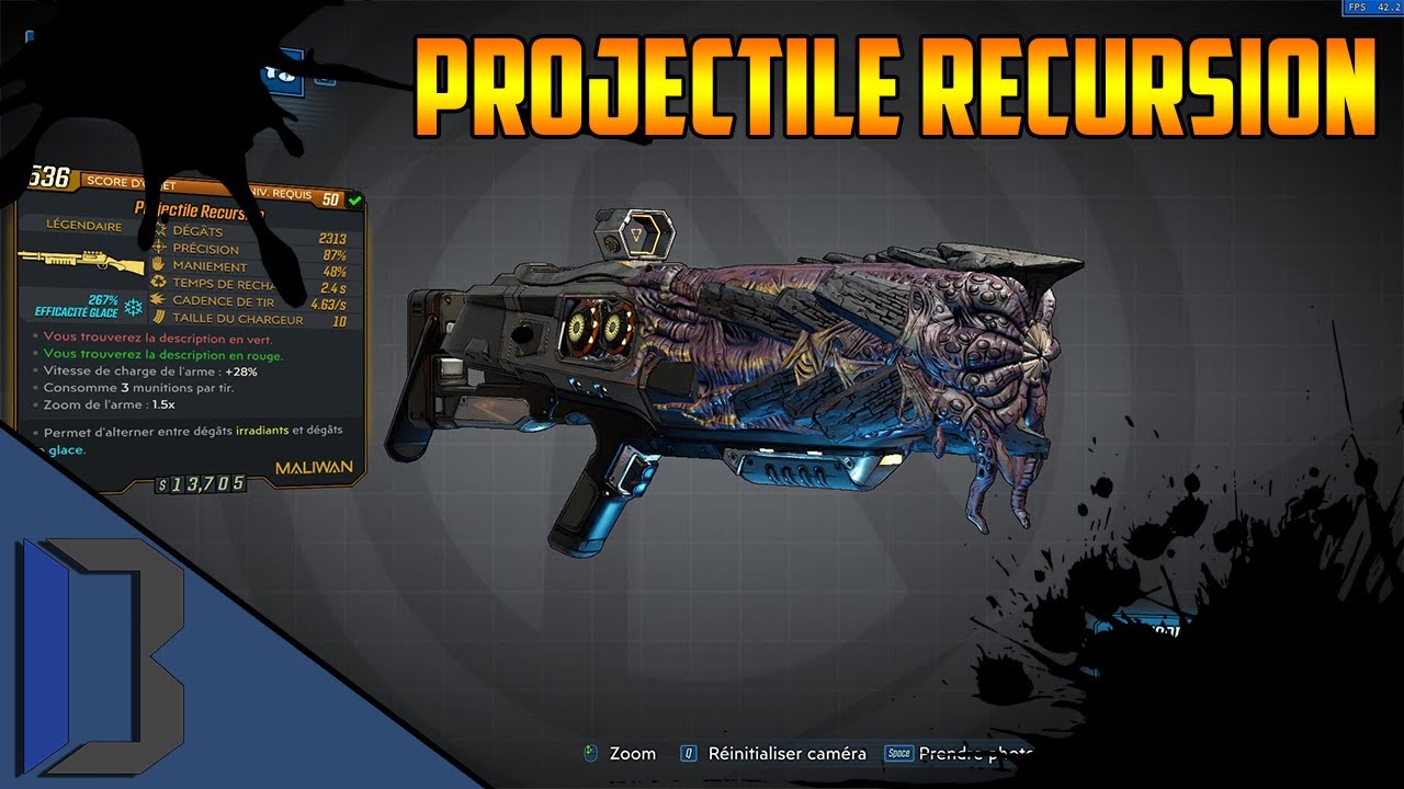 ARME LEGENDAIRE PROJECTILE RECURSION Guide Borderlands 3 (Meilleur Pompe pour