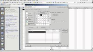 Change working time and calendar options.avi