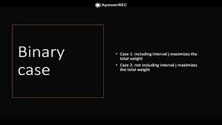Weekly Check-in Video Weighted Interval Scheduling