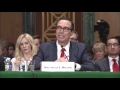 Senator Warren Questions Sec. Mnuchin about Reversing Stance on Glass-Steagall