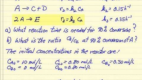 Parallel Reactions in a Batch Reactor