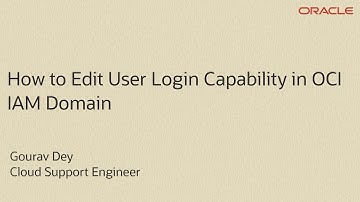 How to Set User Login Capability in OCI