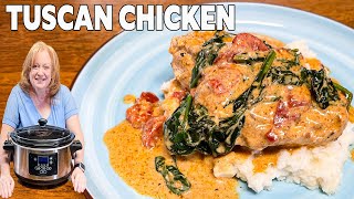 SLOW COOKER CREAMY TUSCAN CHICKEN